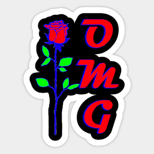 Omg Rose Sticker